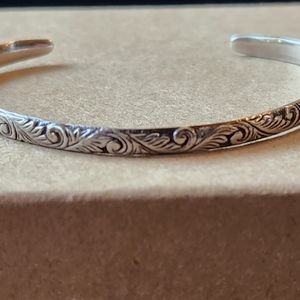 Vintage Engraved Sterling Cuff